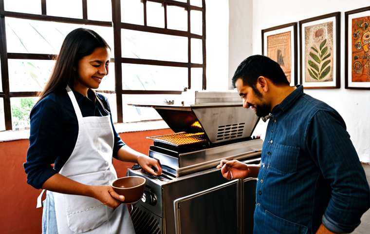 에콰도르 커피 맛집 - La Floresta Artisan Coffee Shop**

"A cozy artisan coffee shop in La Floresta, Quito. A barista in a...