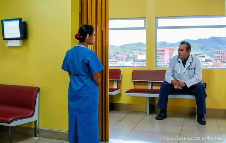 에콰도르 의료 시스템과 병원 이용법 - **A Tale of Two Systems: Public vs. Private Healthcare in Ecuador**
    A diptych image contrasting ...